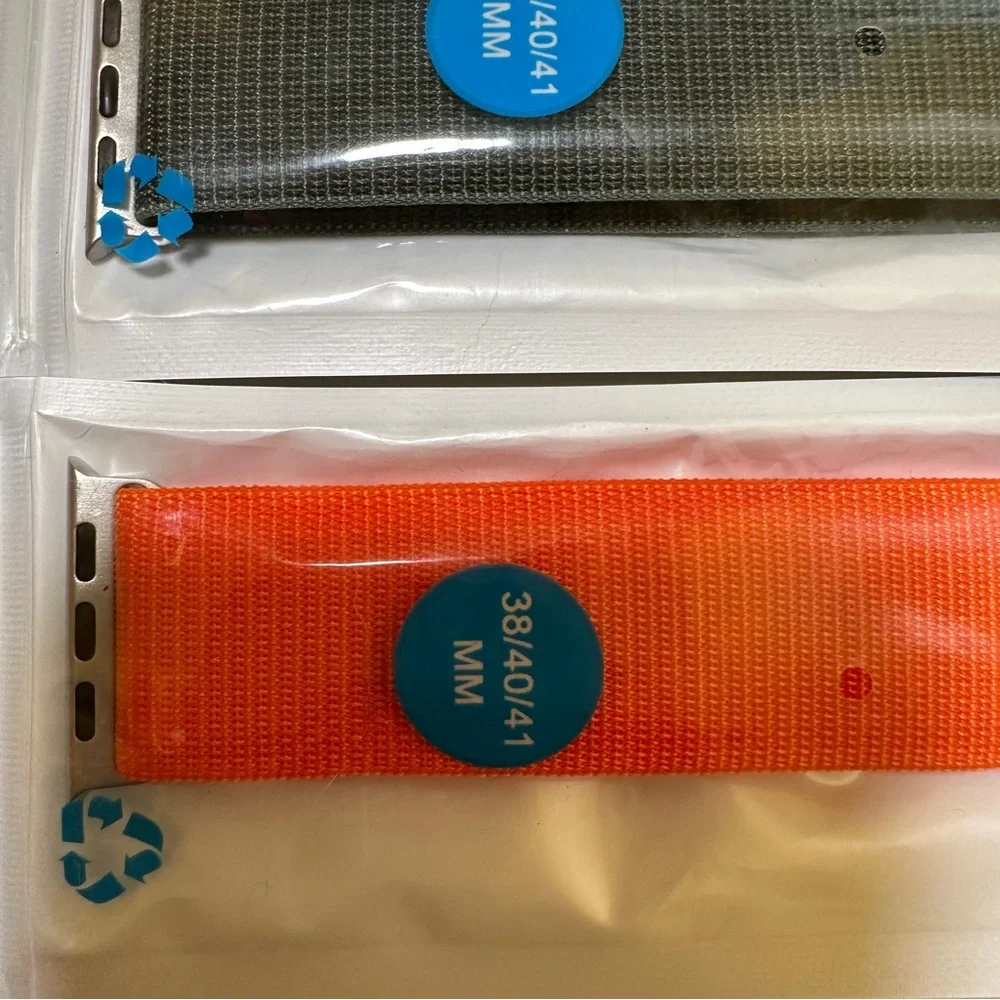 Orange and Gray Wearable iwatch Bands